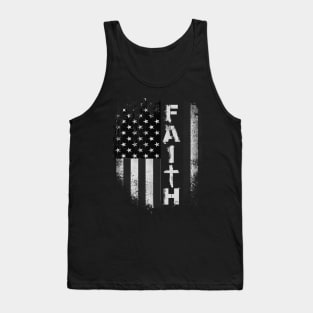 Jesus Faith American Flag 4th OF July Gift Tank Top